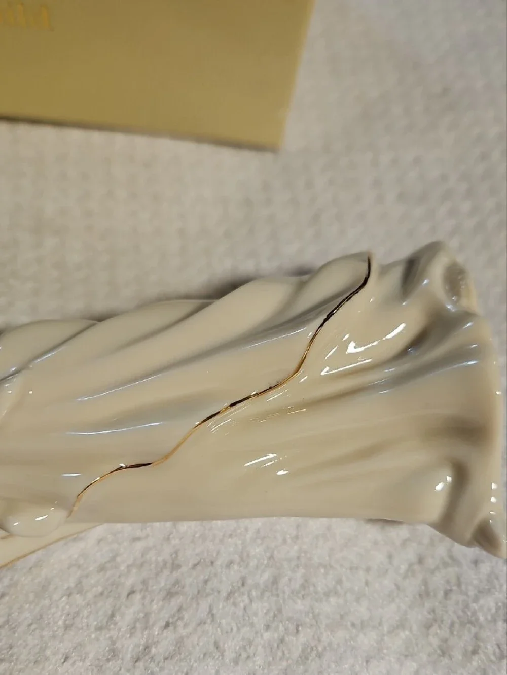 Lenox Cream Porcelain Figurine with Gold Trim 
